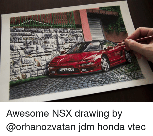 500x443 ae awesome nsx drawing - Jdm Drawing