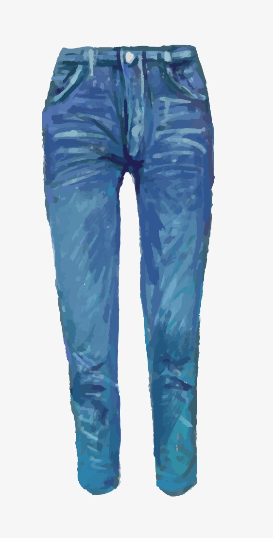 562x1108 drawing jeans, watercolor, jeans, clothing png and vector for free - Jeans Drawing