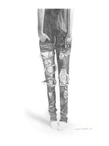 366x488 ripped jeans posters - Jeans Drawing
