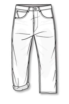 236x354 best jeans and trousers line drawings images drawing fashion - Jeans Drawing