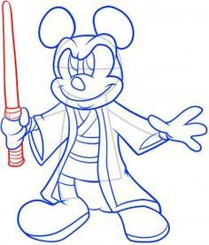 236x277 How To Draw Jedi Mickey Step Drawing Challenge Drawings - Jedi Drawing