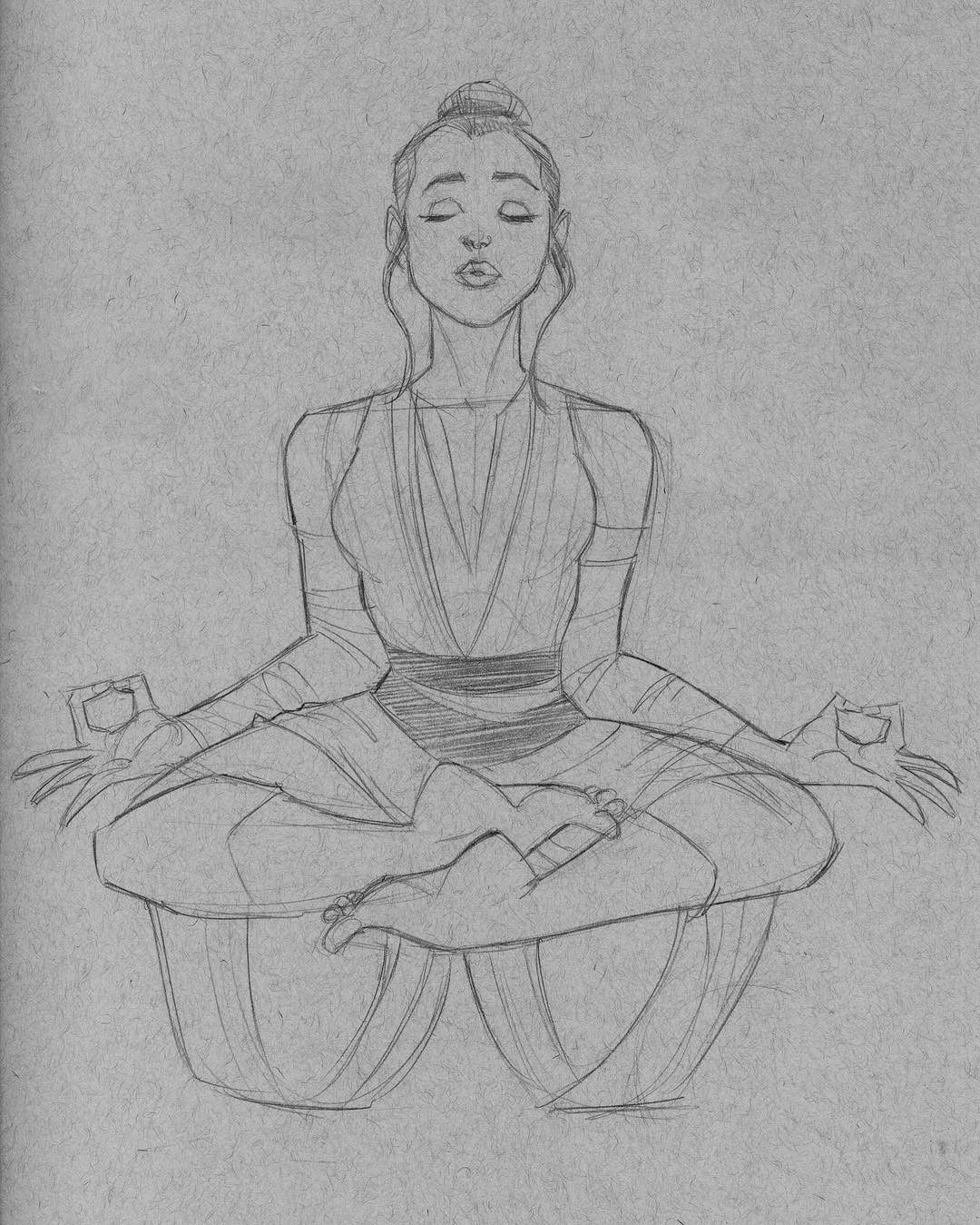 1080x1349 Regram Who Will Be The Last Jedi Rey - Jedi Drawing