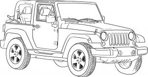 302x157 drawing printout how to draw a jeep wrangler - Jeep Drawing