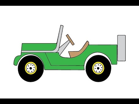 480x360 how to draw a jeep car easy step - Jeep Drawing
