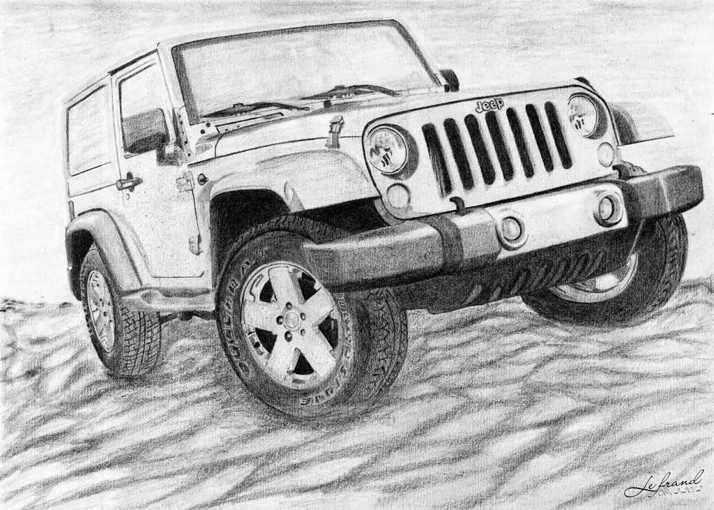 1024x731 Jeep Pencil Drawings - Jeep Drawing