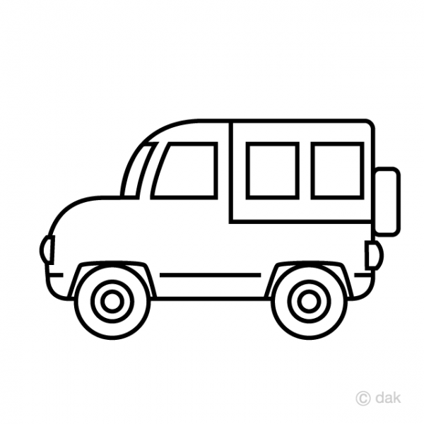 600x600 Jeep Line Drawing - Jeep Line Drawing