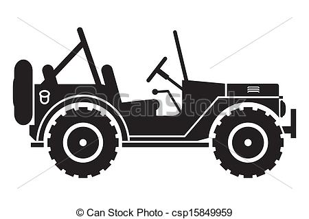 450x319 jeep silhouette gin suv silhouette with an open top - Jeep Line Drawing