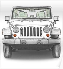210x230 Jeep Wrangler Drawing Posters Redbubble - Jeep Wrangler Drawing