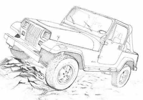 455x319 Rockriders Jeep Parts Accessories - Jeep Wrangler Drawing