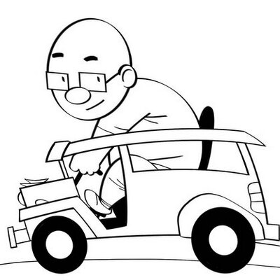 400x400 Jeepney Guy - Jeepney Drawing