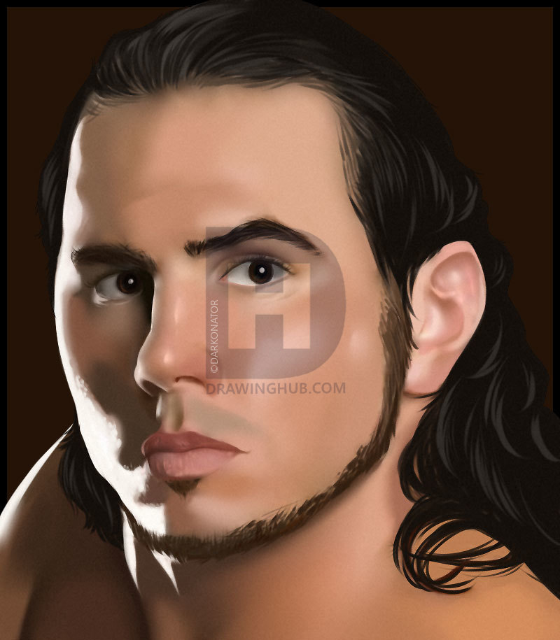 800x915 How To Draw Matt Hardy, Step - Jeff Hardy Drawing