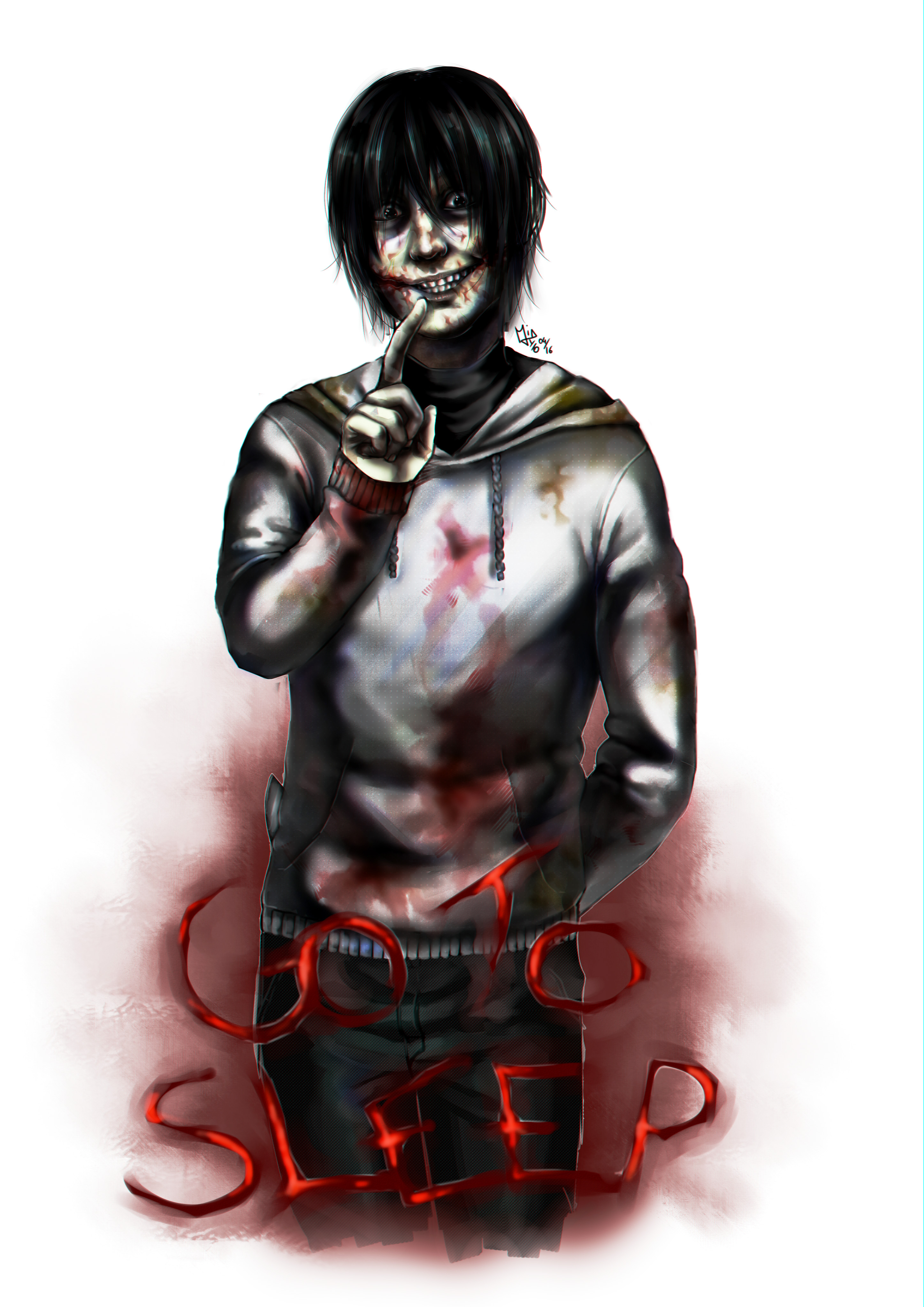 2893x4092 My Attempt - Jeff The Killer Drawing