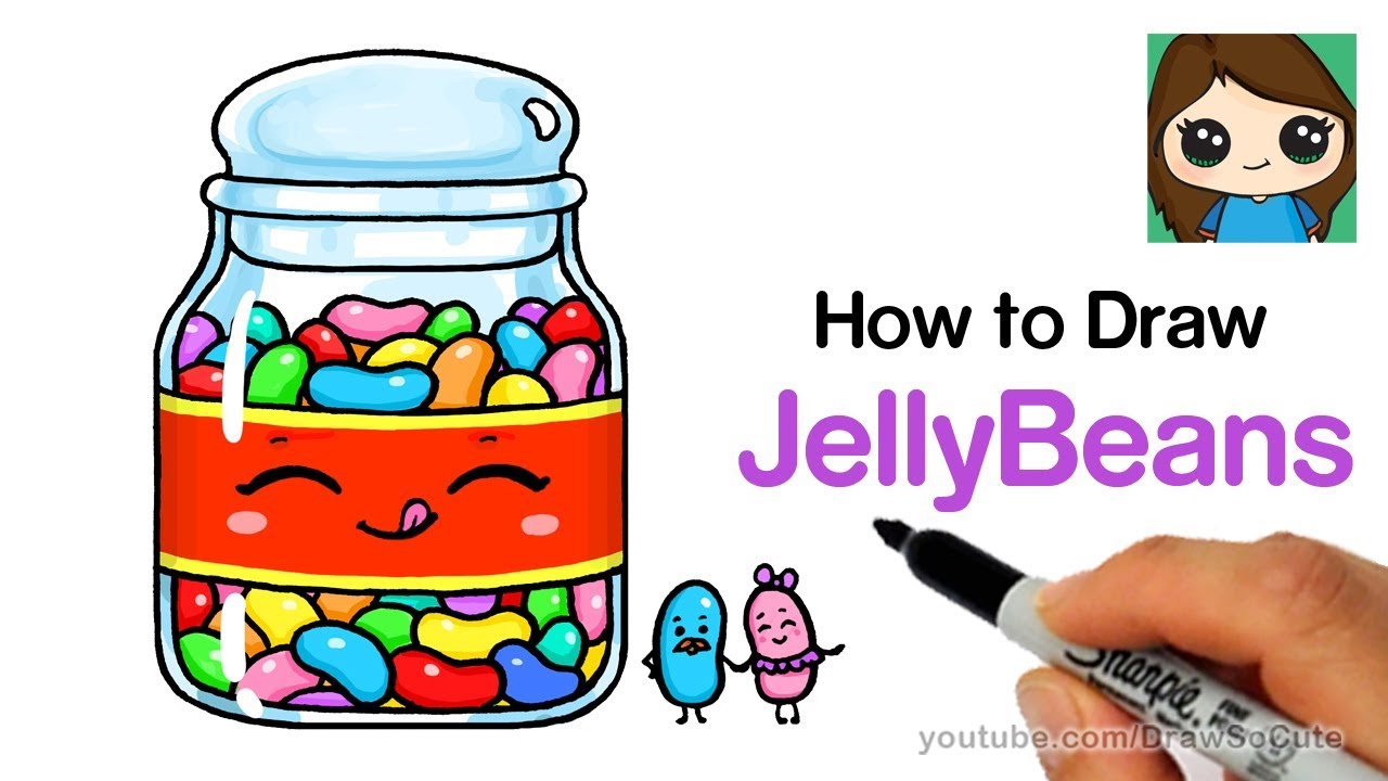 1280x720 how to draw jelly beans easy and cute - Jelly Bean Drawing