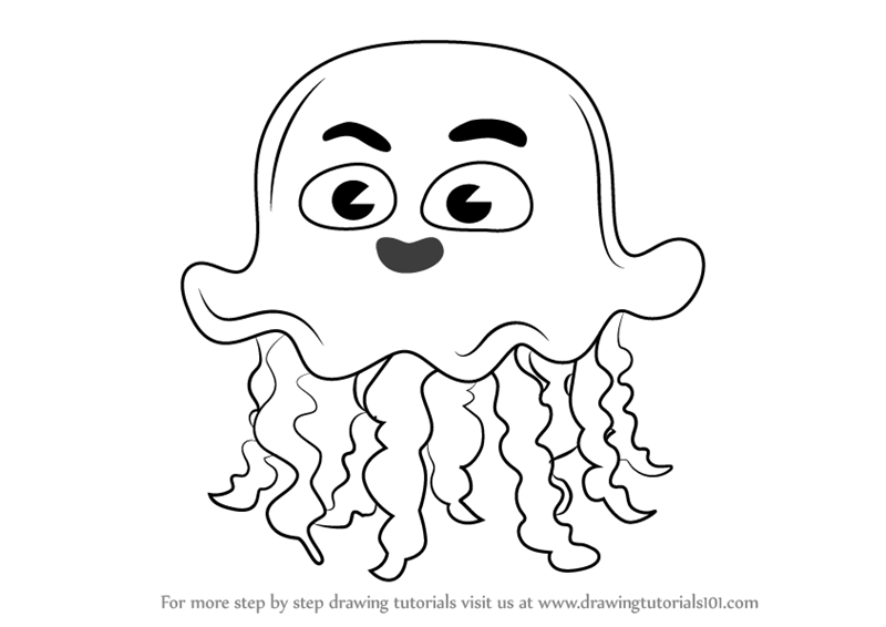 800x566 Learn How To Draw Jellyfish For Kids - Jellyfish Drawing For Kids