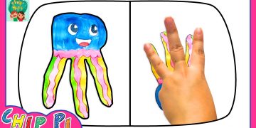 360x180 Drawing With Kids How To Draw Jellyfish And Learn Coloring - Jellyfish Drawing For Kids