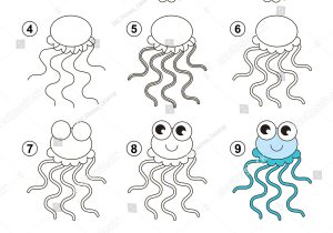 300x210 how to draw a jellyfish how to draw jellyfish for kids - Jellyfish Drawing For Kids