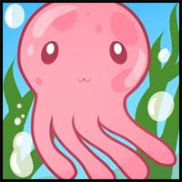 200x200 how to draw cartoon jellyfish realistic jellyfish drawing - Jellyfish Drawing For Kids