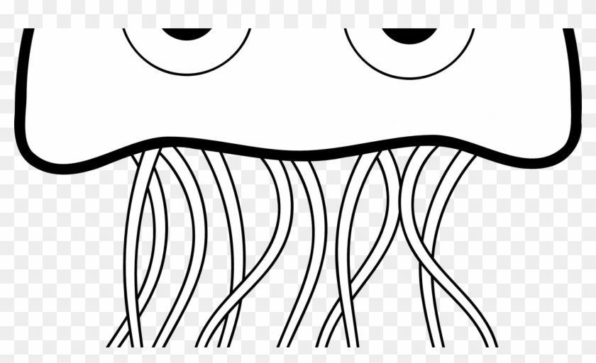 840x512 Big J For Jellyfish Coloring Pages Animal Printable - Jellyfish Line Drawing