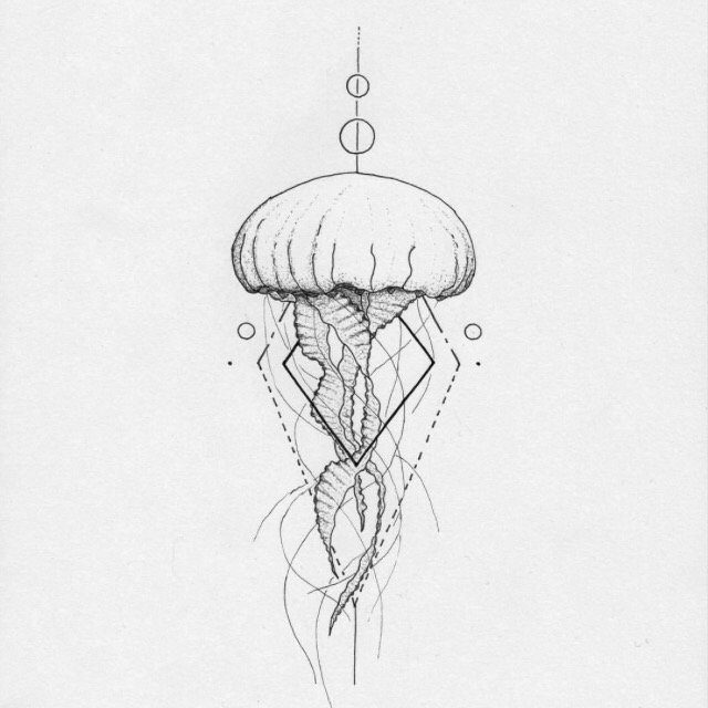 Jellyfish Tattoo Drawing at PaintingValley.com | Explore collection of ...