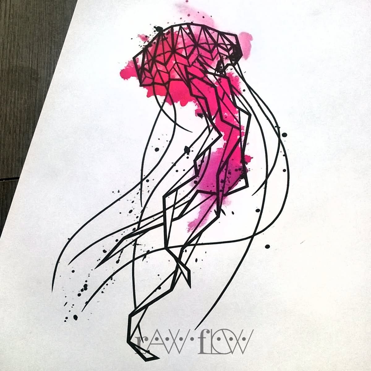 1200x1200 Nice Jellyfish Tattoo Designs - Jellyfish Tattoo Drawing