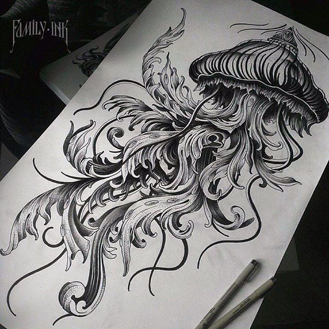 640x640 afbeeldingsresultaat voor jellyfish tattoo drawing makeup - Jellyfish Tattoo Drawing