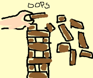 300x250 Jenga Tower Falling Drawing - Jenga Drawing