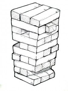 225x300 Fun Little Extras Jenga Tower, Jenga - Jenga Drawing