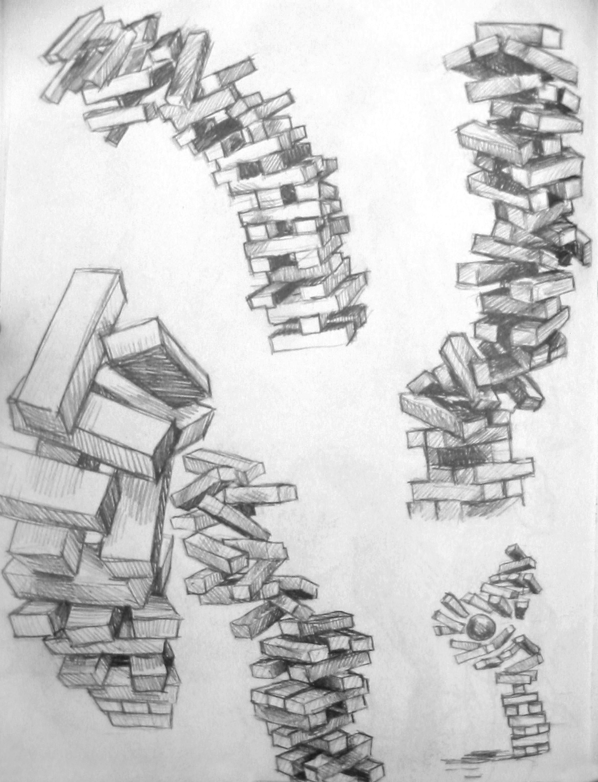 1200x1568 Concept To Completion Climbing The Jenga Tower Alegra Figeroid - Jenga Drawing