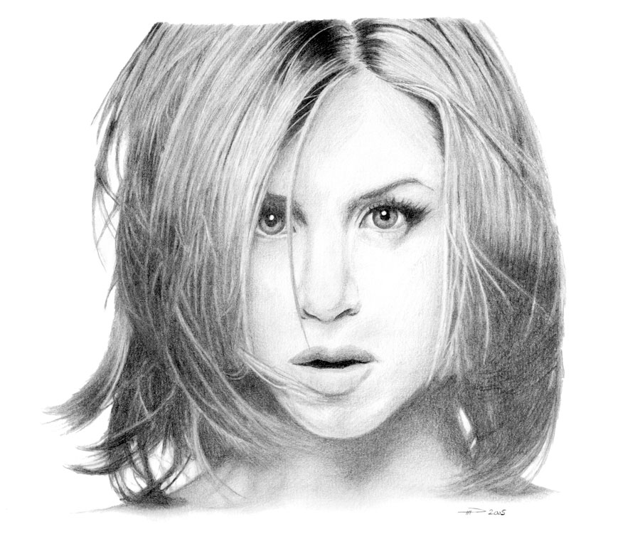 900x750 Jennifer Aniston Drawing Best Drawing Skill - Jennifer Aniston Drawing