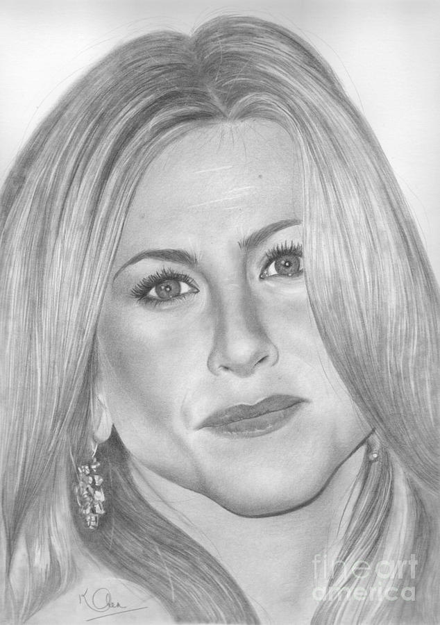 634x900 Jennifer Aniston Drawing - Jennifer Aniston Drawing