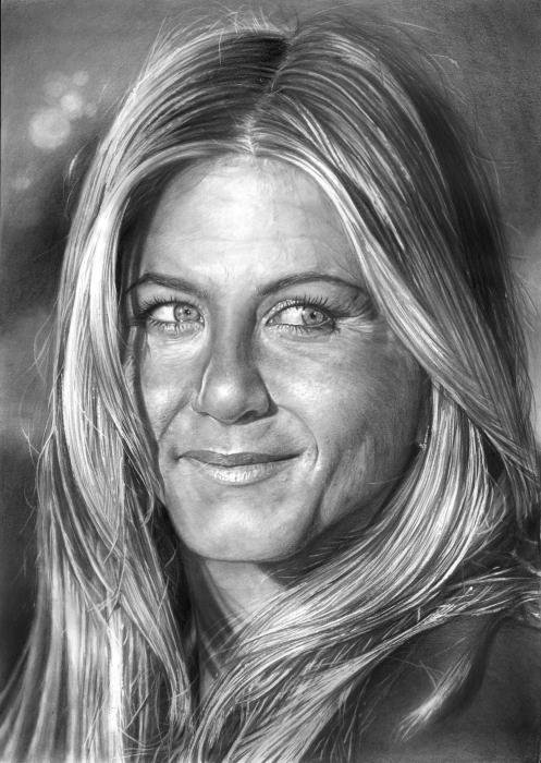 497x700 Portrait Of Jennifer Aniston - Jennifer Aniston Drawing