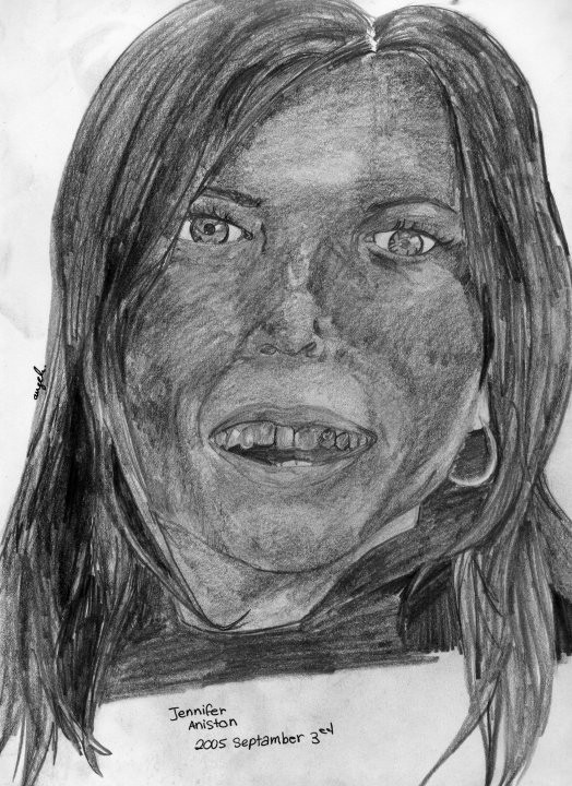 524x720 this beautiful drawing of jennifer aniston must've taken like - Jennifer Aniston Drawing