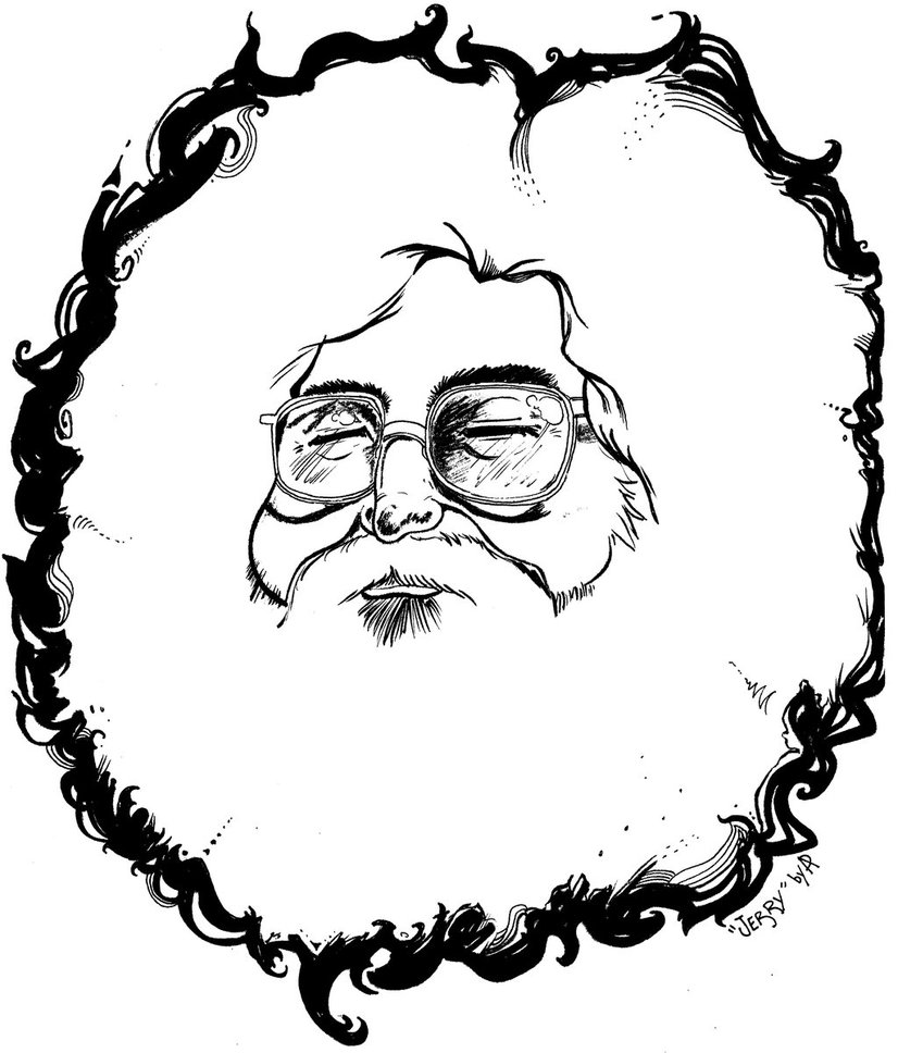 826x968 jerry garcia drawing image drawing skill - Jerry Garcia Drawing
