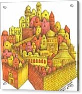 163x186 Jerusalem Drawing Art Print - Jerusalem Drawing