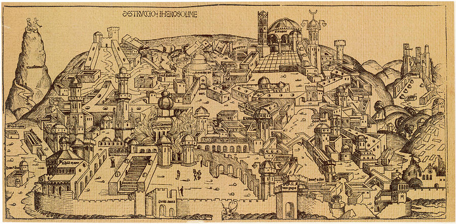 900x443 Jerusalem Is Besieged, Taken, Sacked Drawing - Jerusalem Drawing