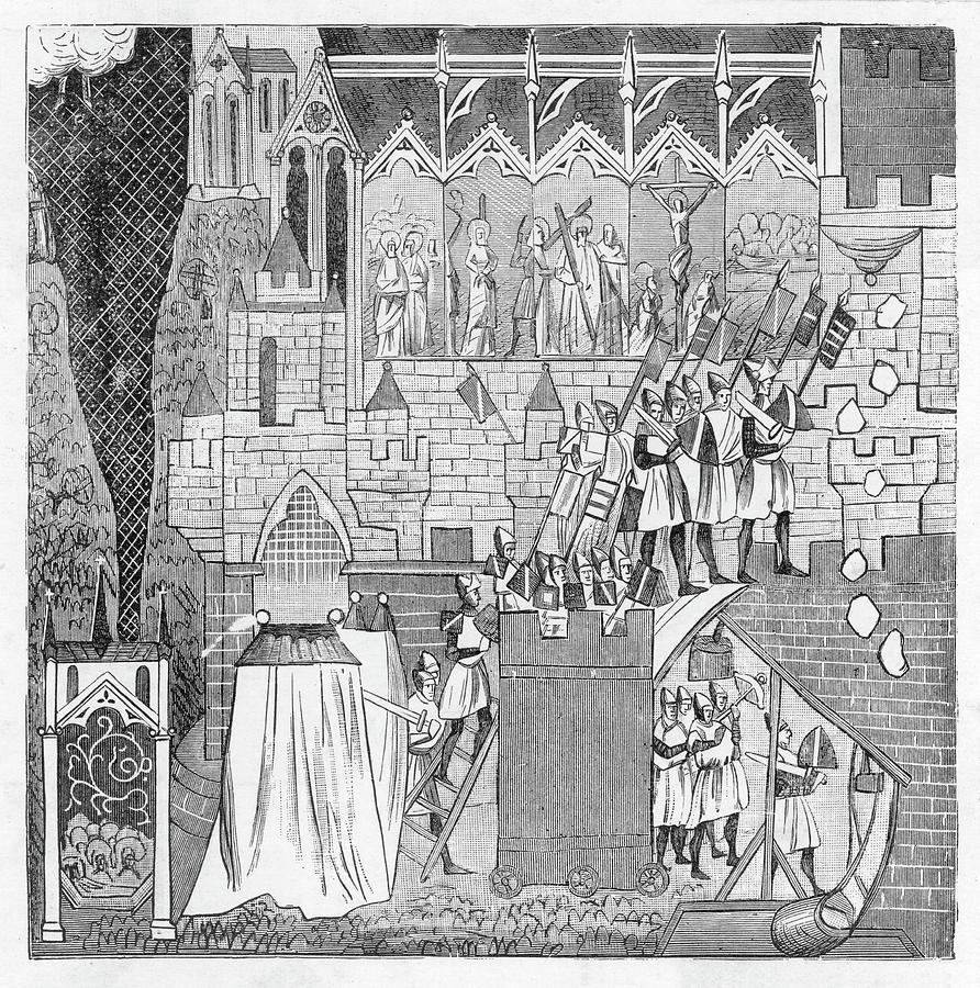 892x900 The Crusaders Lay Siege To Jerusalem Drawing - Jerusalem Drawing