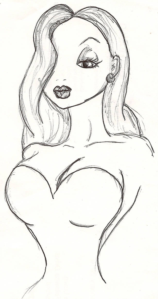 651x1228 Jessica Rabbit Pen Drawing - Jessica Rabbit Drawing