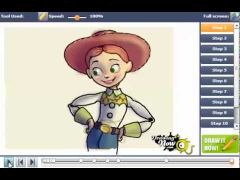 480x360 How To Draw Jessie From Toy Story - Jessie Toy Story Drawing