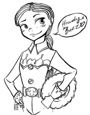 180x230 Jessie Toy Story Coloring - Jessie Toy Story Drawing