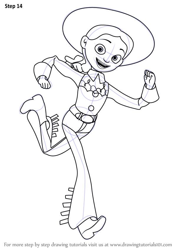 597x844 Learn How To Draw Jessie From Toy Story - Jessie Toy Story Drawing