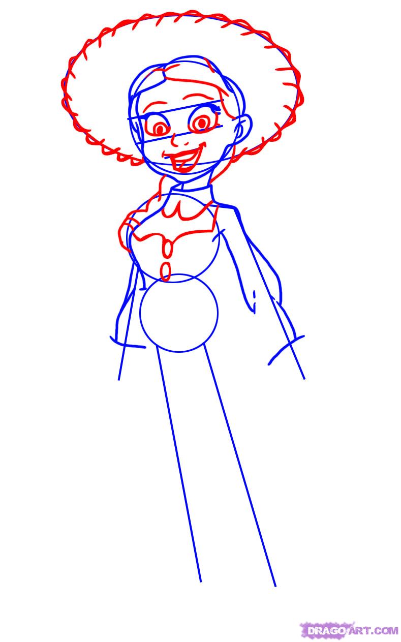 789x1263 How To Draw Jessie, Step - Jessie Toy Story Drawing