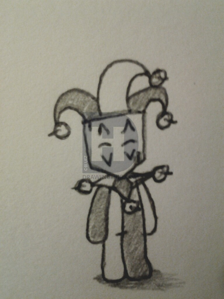 768x1024 Rag Tag Jester Drawing - Jester Drawing
