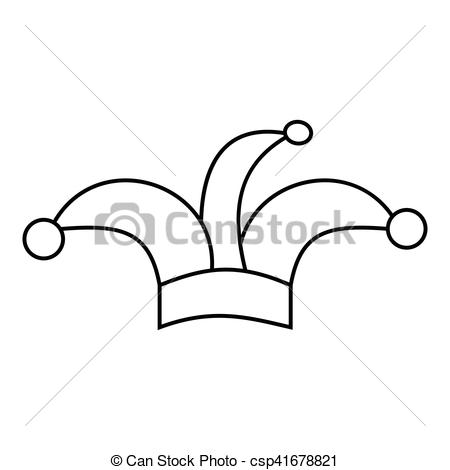 450x470 jester hat icon, outline style jester hat icon outline - Jester Hat Drawing