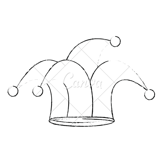 550x550 Collection Of Free Cap Drawing Joker Download On Ui Ex - Jester Hat Drawing