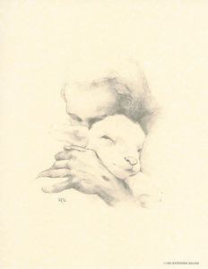 232x300 Katherine Brown - Jesus And Lamb Drawing