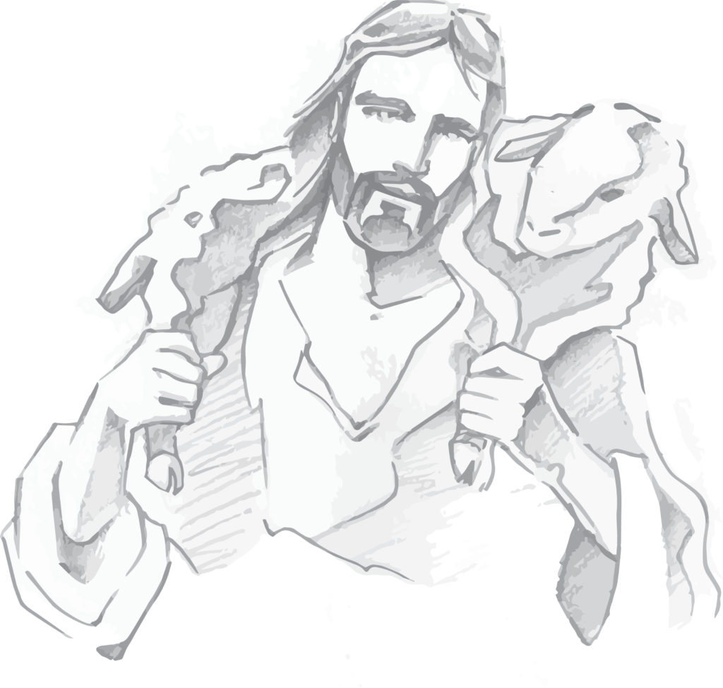 Jesus And Lamb Drawing at PaintingValley.com | Explore collection of ...