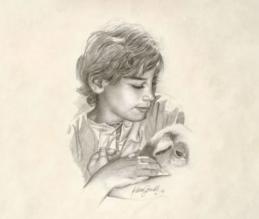 870x736 Havenlight Young Jesus With Lamb Sketch - Jesus And Lamb Drawing