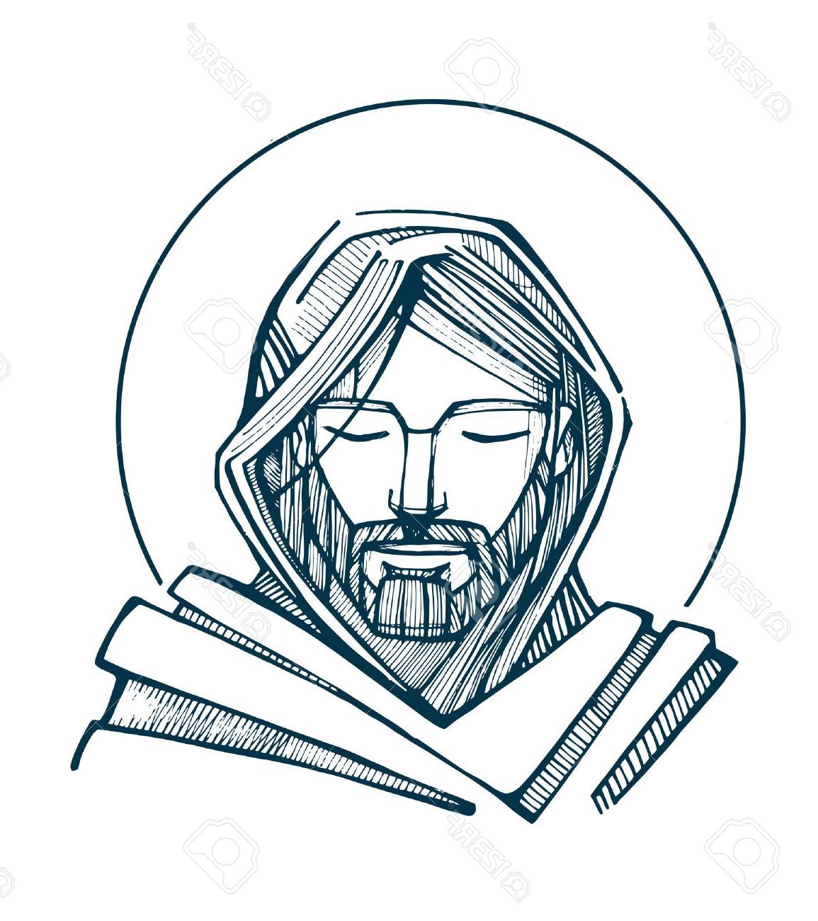 1155x1300 Best Jesus Drawings Vector Design Free Vector Art, Images - Jesus Art Drawing