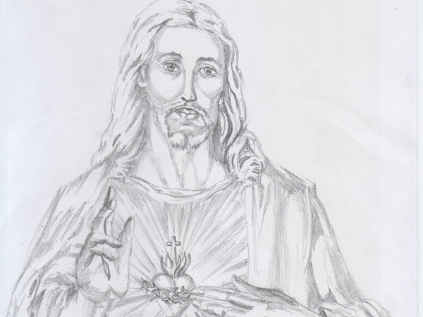 Jesus Art Drawing at PaintingValley.com | Explore collection of Jesus ...