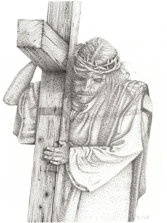 577x770 User No Longer Available Saying That Inspire Me Art, Jesus Art - Jesus Carrying Cross Drawing